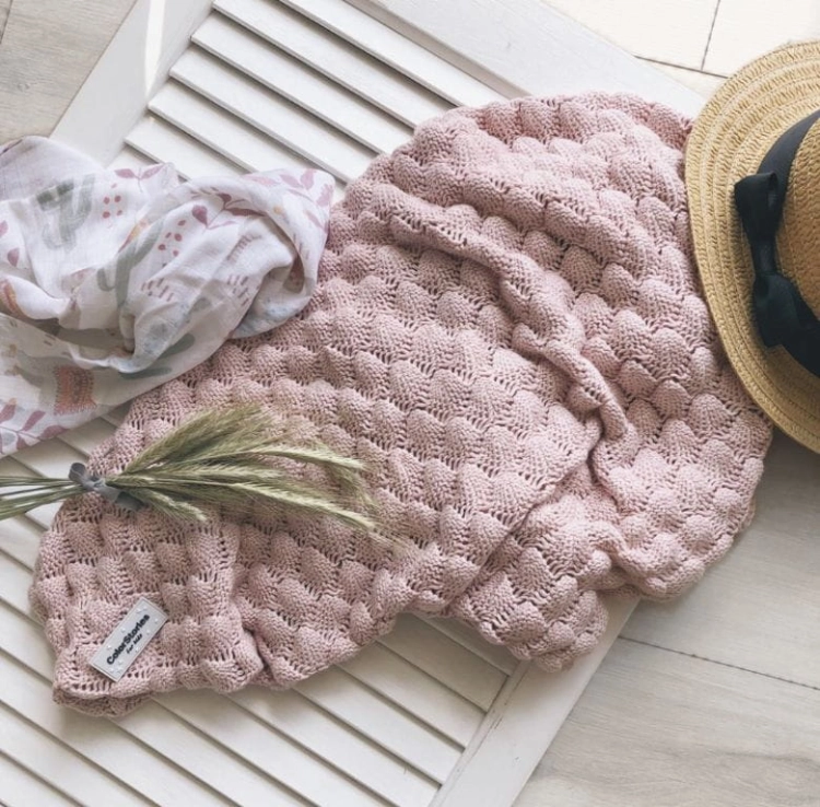 Kocyk dla Niemowlaka Bambusowy Colorstories Soft Zamglony Róż