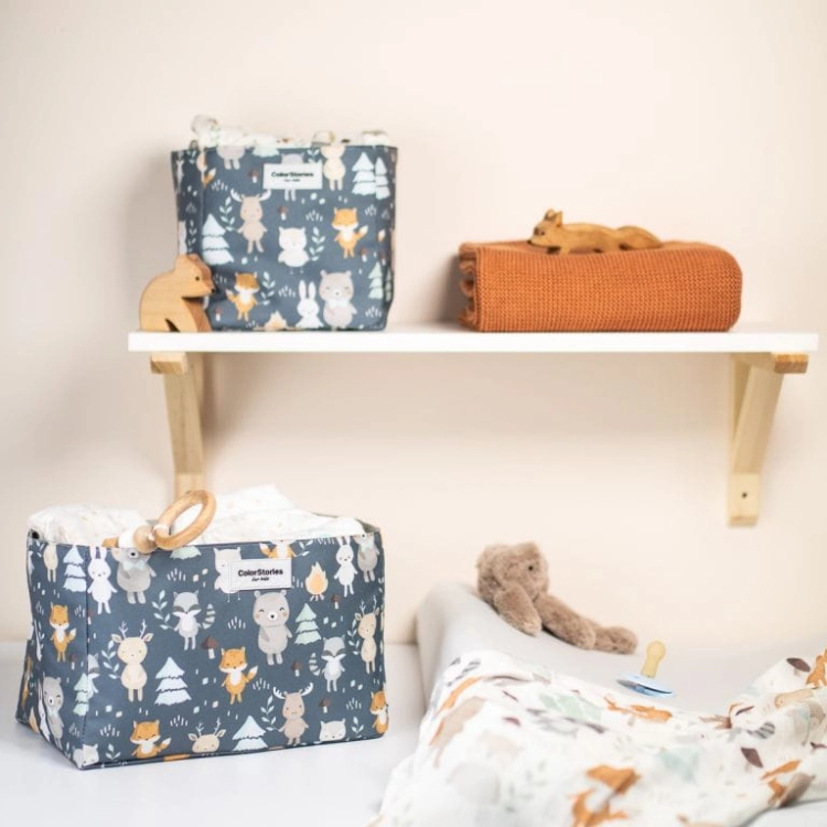 Organizer dla Niemowlaka na Kosmetyki Colorstories Woodland Grey Rozmiar L