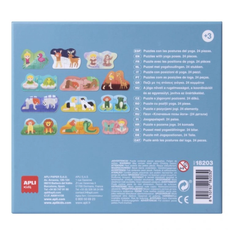 Puzzle dla Dzieci Duo Expressions Apli Kids Yoga 3+