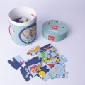 Puzzle dla Dzieci Okrągłe w Tubie Apli Kids Mapa Świata 5+