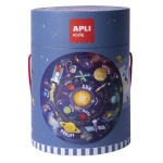 Puzzle dla Dzieci Okrągłe w Tubie Układ Słoneczny 5+ / Apli Kids