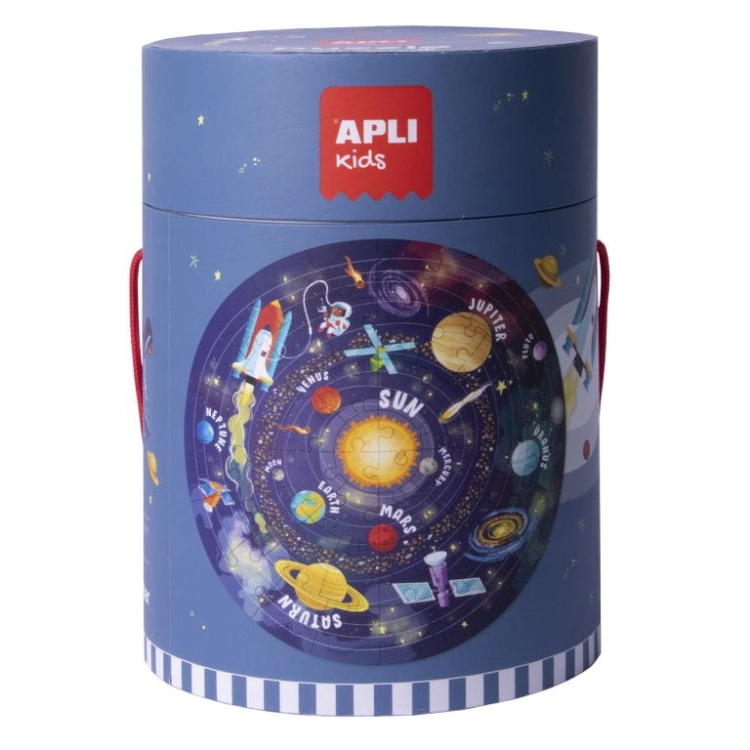 Puzzle dla Dzieci Okrągłe w Tubie Apli Kids Układ Słoneczny 5+