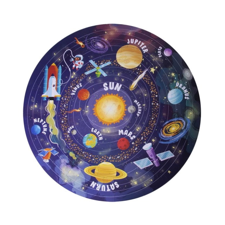 Puzzle dla Dzieci Okrągłe w Tubie Apli Kids Układ Słoneczny 5+
