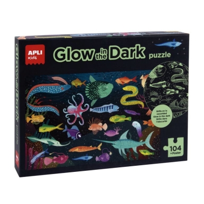 Puzzle dla Dzieci Świecące w Ciemności Apli Kids Ocean 5+