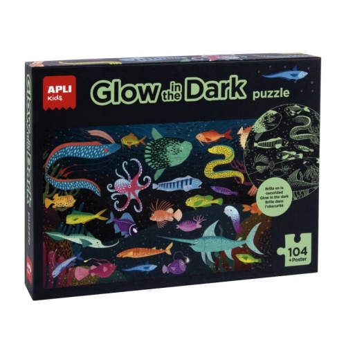 Puzzle dla Dzieci Świecące w Ciemności Apli Kids Ocean 5+