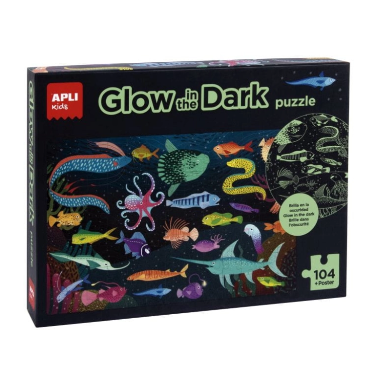 Puzzle dla Dzieci Świecące w Ciemności Apli Kids Ocean 5+