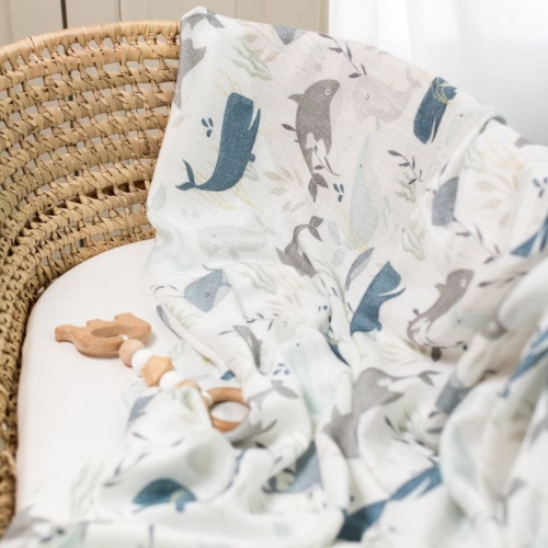 Otulacz Bambusowy dla Niemowlaka Colorstories Ocean