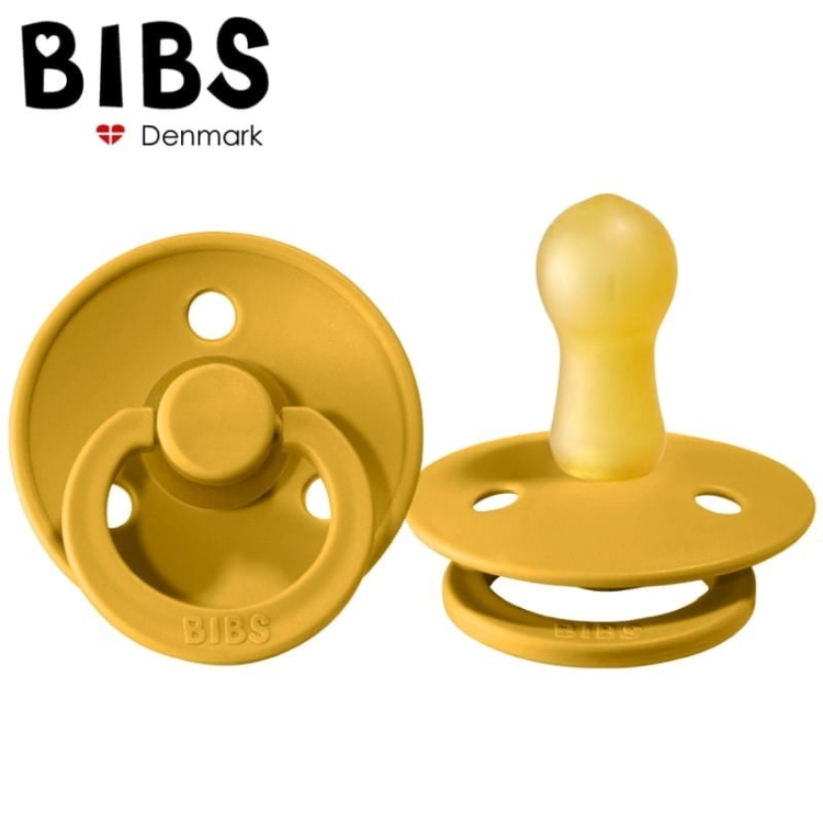 Smoczek Bibs Uspokajający dla Niemowlaka S Mustard Zółty