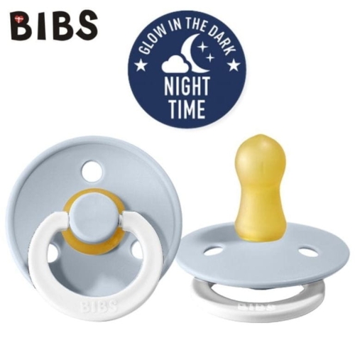 Smoczek Bibs Uspokajający dla Niemowlaka S Baby Blue Night Błękitny