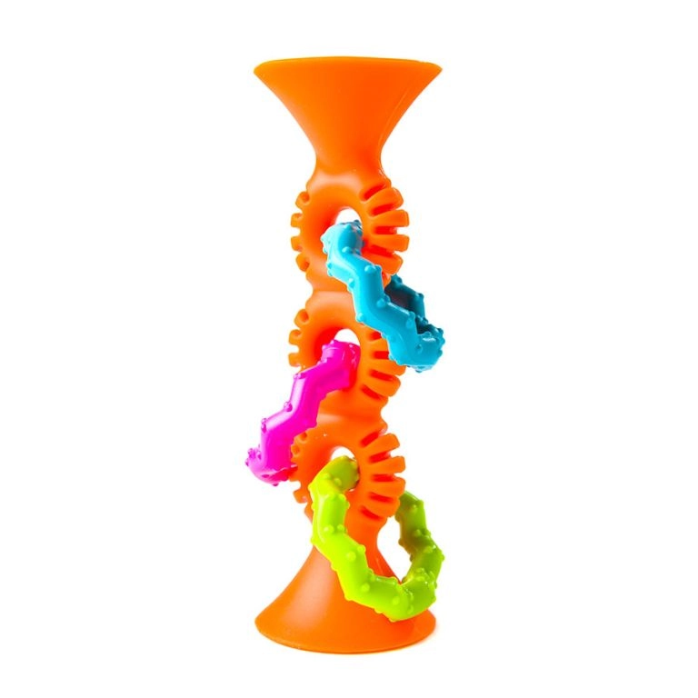 Grzechotko-gryzak z Przyssawką Pomarańczowy / Fat Brain Toys