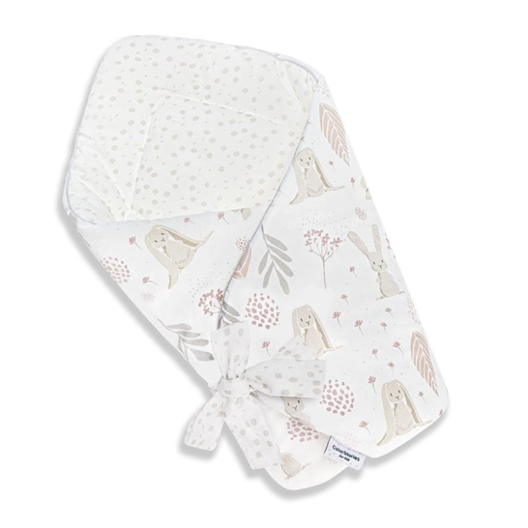Rożek Niemowlęcy Wiązany Bawełniany Colorstories Bunny New