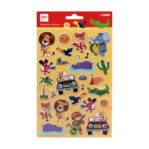 Naklejki dla Dzieci do Zabawy Metaliczne Zwierzęta z Instrumentami — Apli Kids