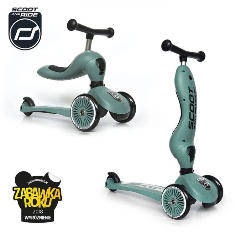 Hulajnoga i Jeździk Scootandride Highwaykick 2w1 1-5 Lat Forest
