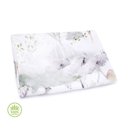 Otulacz Bambusowy dla Niemowlaka 100% 75x100cm Sawanna — Makaszka