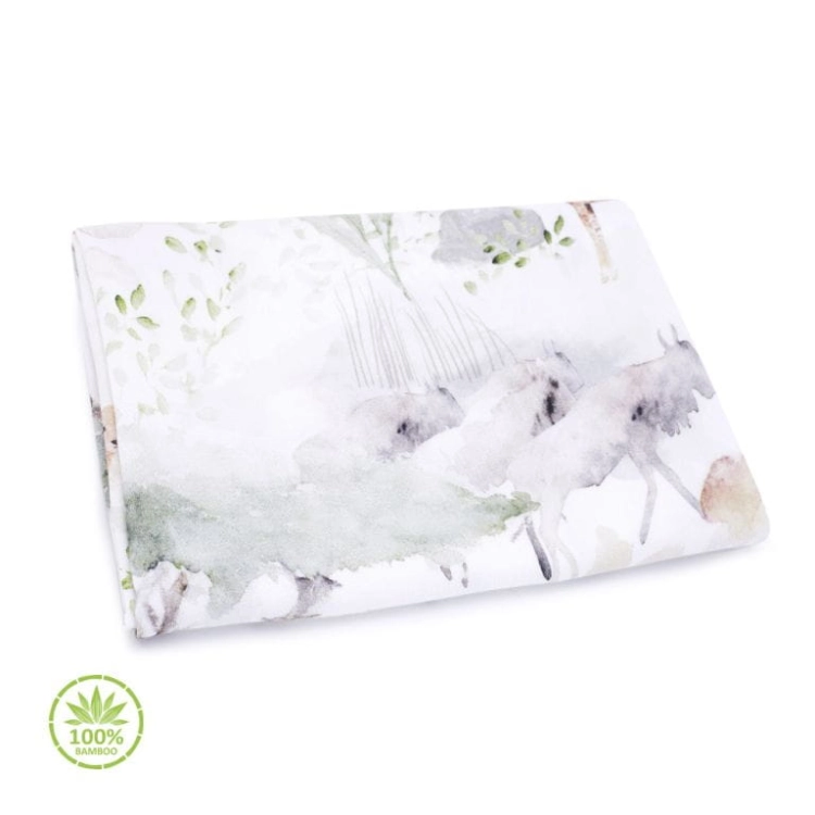 Otulacz Bambusowy dla Niemowlaka 100% 75x100cm Sawanna — Makaszka