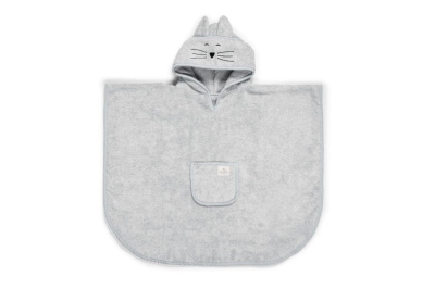 Okrycie Kąpielowe Ręcznik Poncho dla Niemowlaka Bambusowy Bambusowe My Memi Light Grey Szare