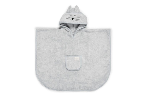 Okrycie Kąpielowe Ręcznik Poncho dla Niemowlaka Bambusowy Bambusowe My Memi Light Grey Szare