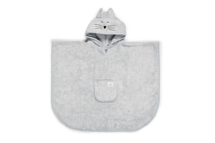 Okrycie Kąpielowe Ręcznik Poncho dla Niemowlaka Bambusowy Bambusowe My Memi Light Grey Szare