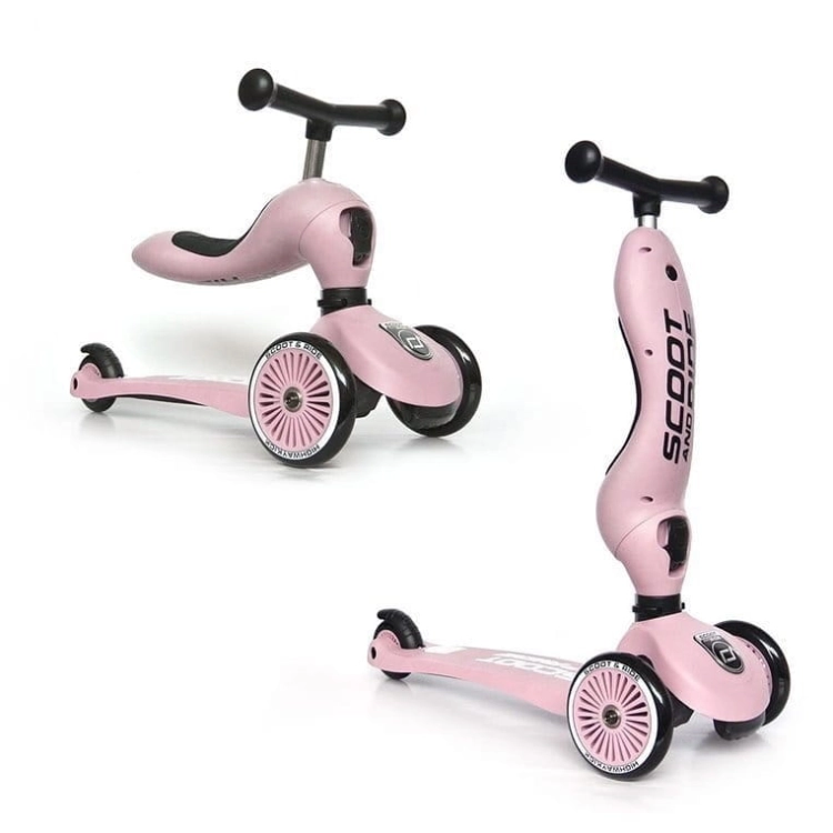 Hulajnoga i Jeździk Scootandride Highwaykick 2w1 1-5 Lat Rose