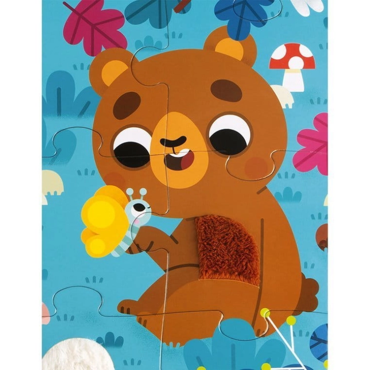 Puzzle dla Dzieci Sensoryczne 20 Elementów Leśne Zwierzęta Janod