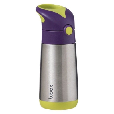 B.Box Bidon Termiczny ze Słomką dla Dziecka 350 ml Passion Splash Fioletowy
