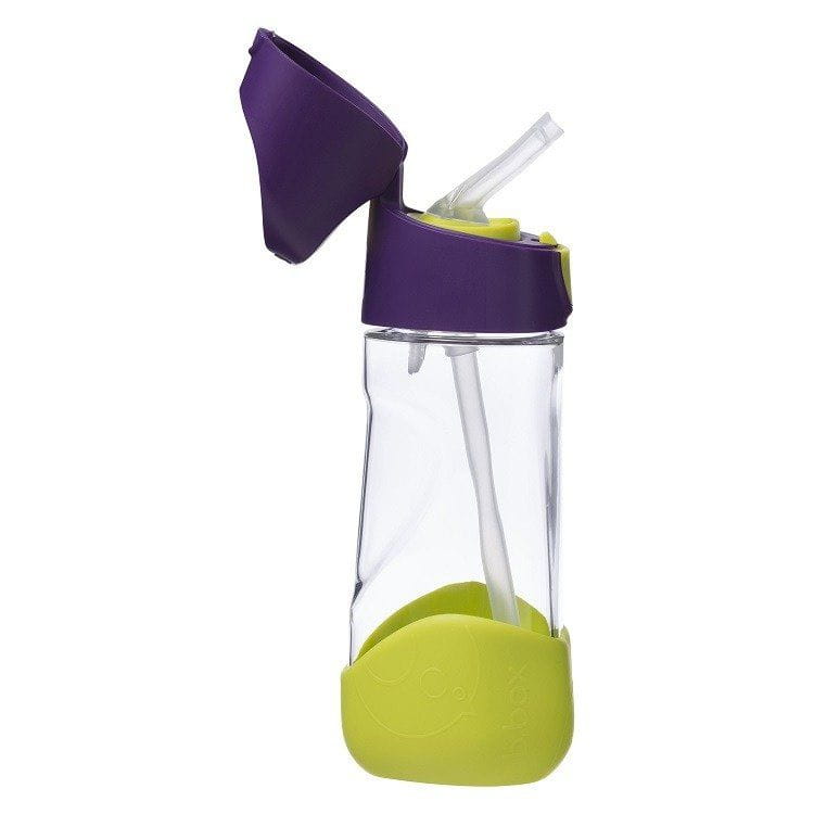 B.Box Butelka ze Słomką Tritanowa 450 ml Passion Splash Fiolet