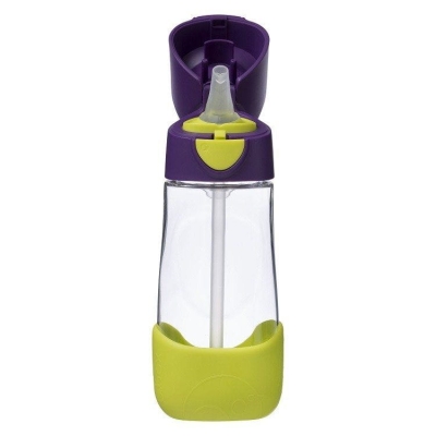 B.Box Butelka ze Słomką Tritanowa 450 ml Passion Splash Fiolet