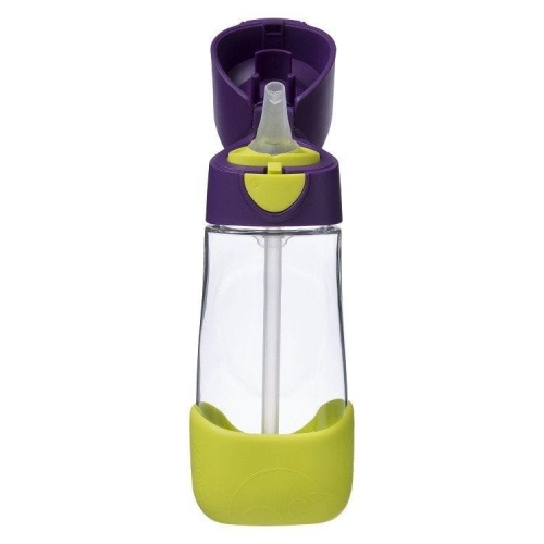 B.Box Butelka ze Słomką Tritanowa 450 ml Passion Splash Fiolet