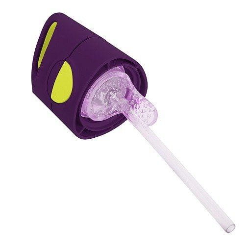 B.Box Butelka ze Słomką Tritanowa 450 ml Passion Splash Fiolet Słomka