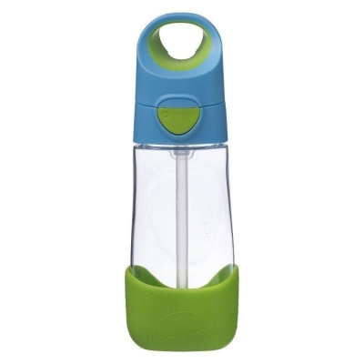 B.Box Butelka ze Słomką Tritanowa 450 ml Ocean Breeze Niebieska