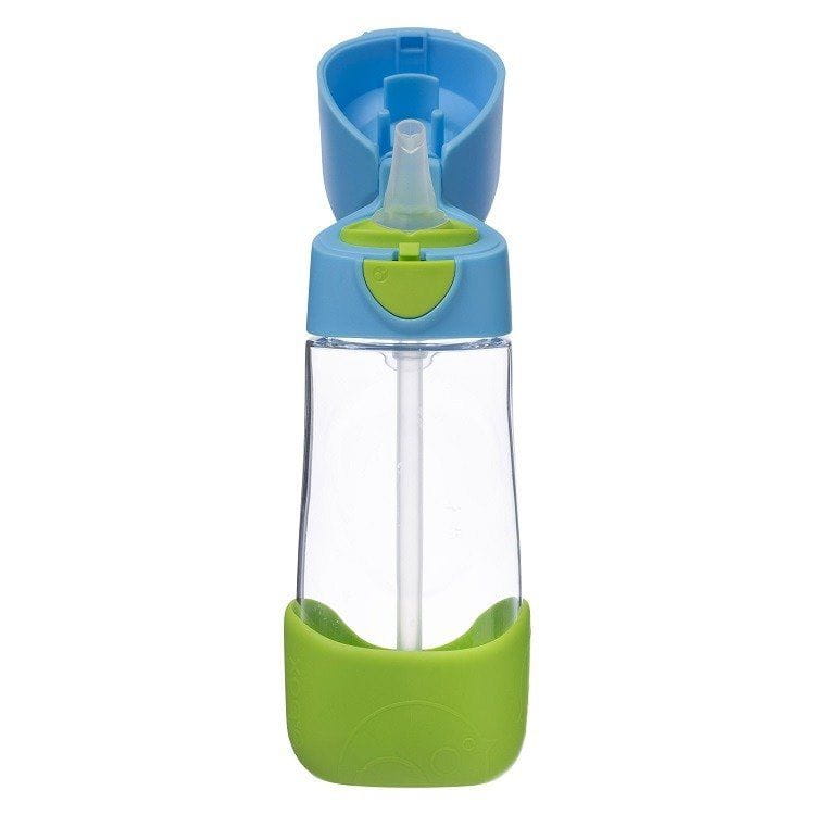 B.Box Butelka ze Słomką Tritanowa 450 ml Ocean Breeze Niebieska