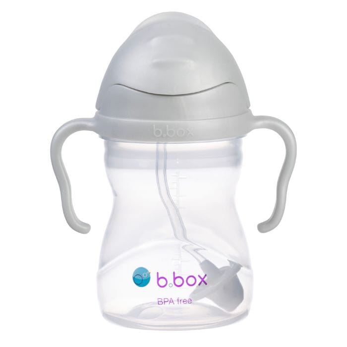 B.Box Bidon dla Dziecka ze Słomką 240 ml Szary