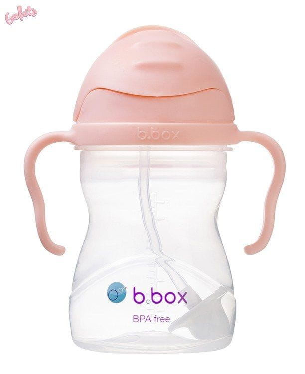 B.Box Bidon dla Dziecka ze Słomką 240 ml Tutti Frutti Różowy