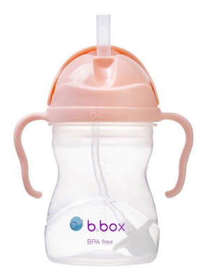 B.Box Bidon dla Dziecka ze Słomką 240 ml Tutti Frutti Różowy