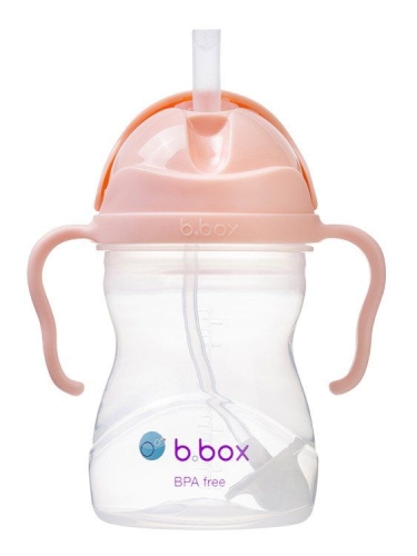 B.Box Bidon dla Dziecka ze Słomką 240 ml Tutti Frutti Różowy