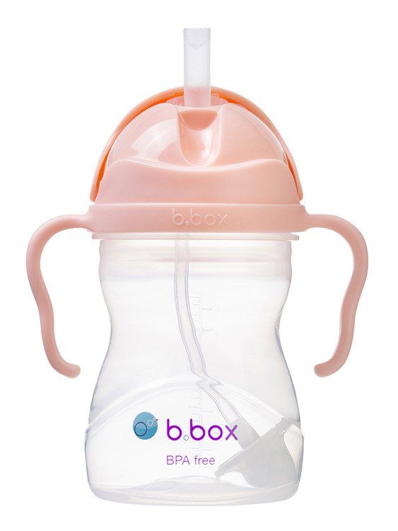 B.Box Bidon dla Dziecka ze Słomką 240 ml Tutti Frutti Różowy