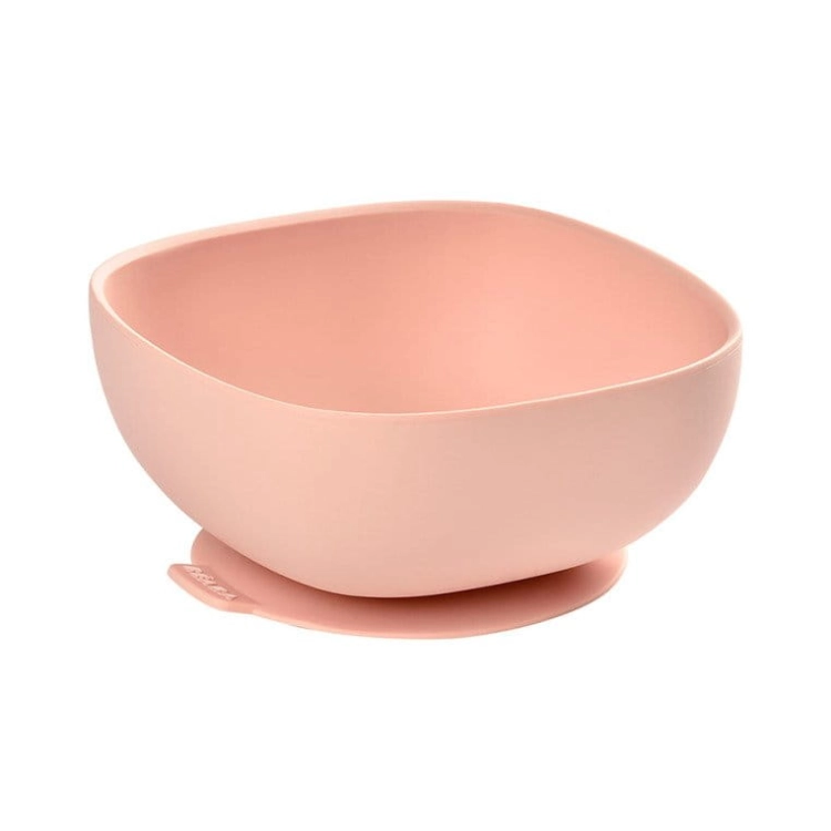 Miseczka z Przyssawką Silikonowa dla Niemowlaka Beaba Pink Różowa